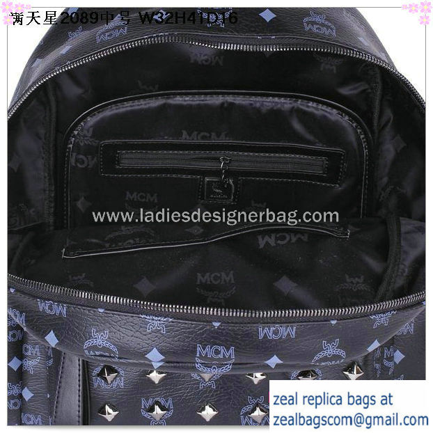 High Quality Replica MCM Stark Studded Medium Backpack MC2089 Black